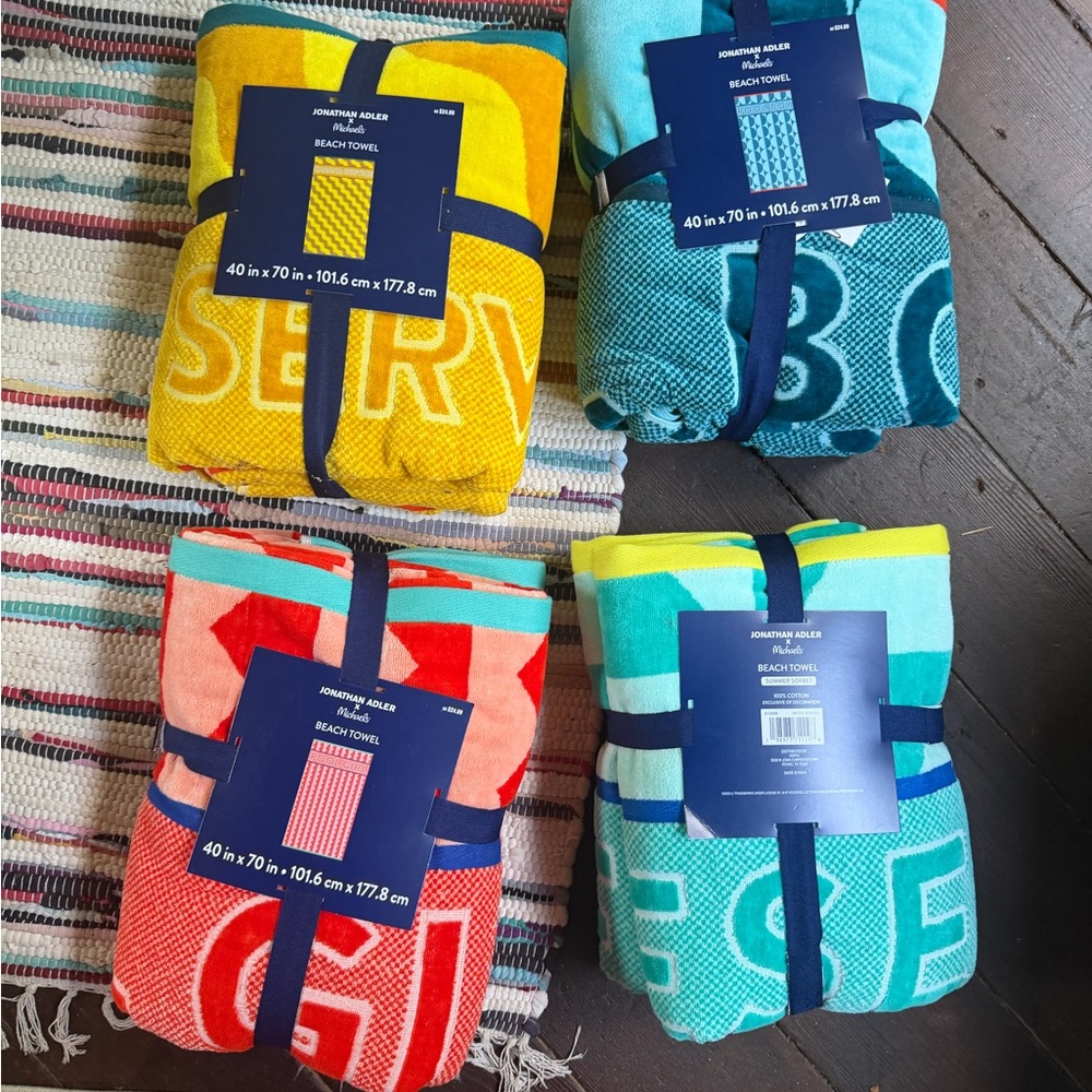 Jonathan Adler Beach Towel Set of 4